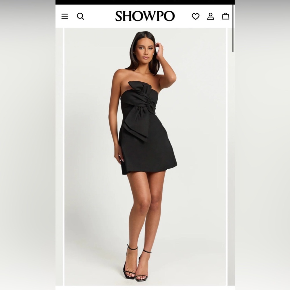 Showpo. Elegant Black Strapless Dress